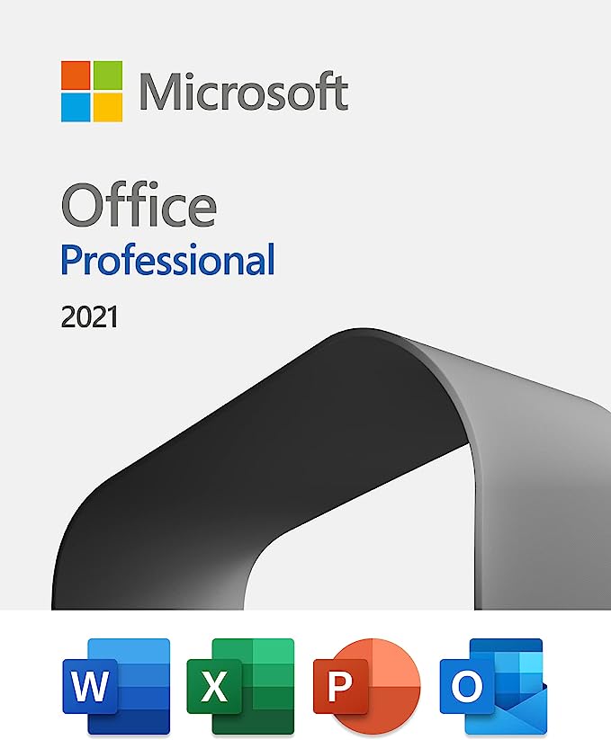 Microsoft Office Professional 2021 | Word, Excel, PowerPoint, Outlook | One-time purchase for 1 PC Windows