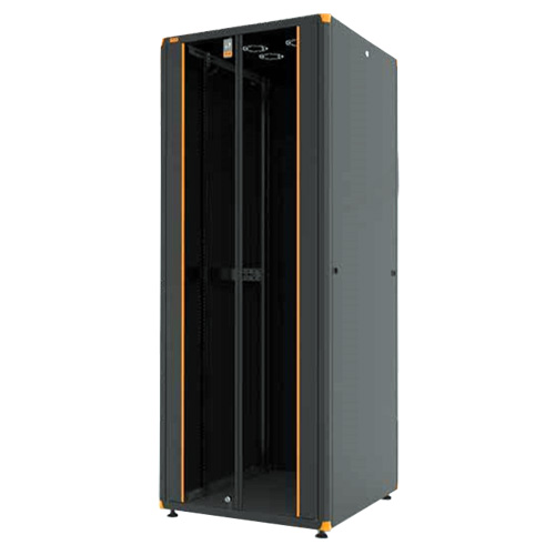 ESTAP EVOLINE 32U FREE-STANDING 19” NETWORK RACK CABINET WITH FRONT GLASS DOOR and 63% SINGLE VENTED REAR METAL DOOR