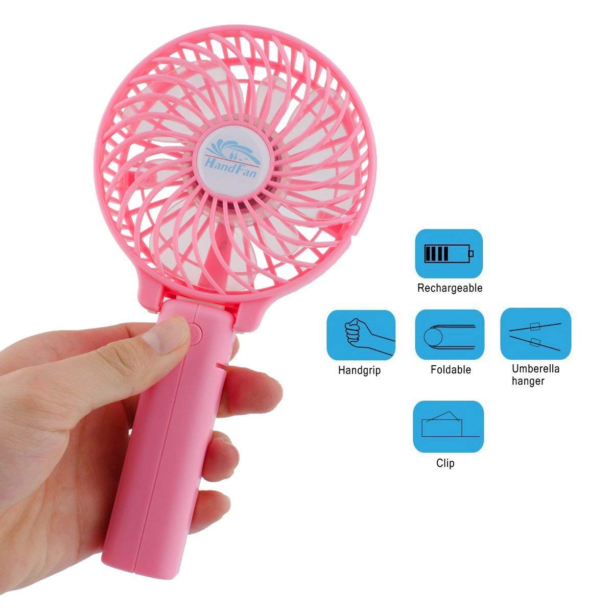 Handheld Portable Mini Travel Hand Fan USB Foldable Multipurpose